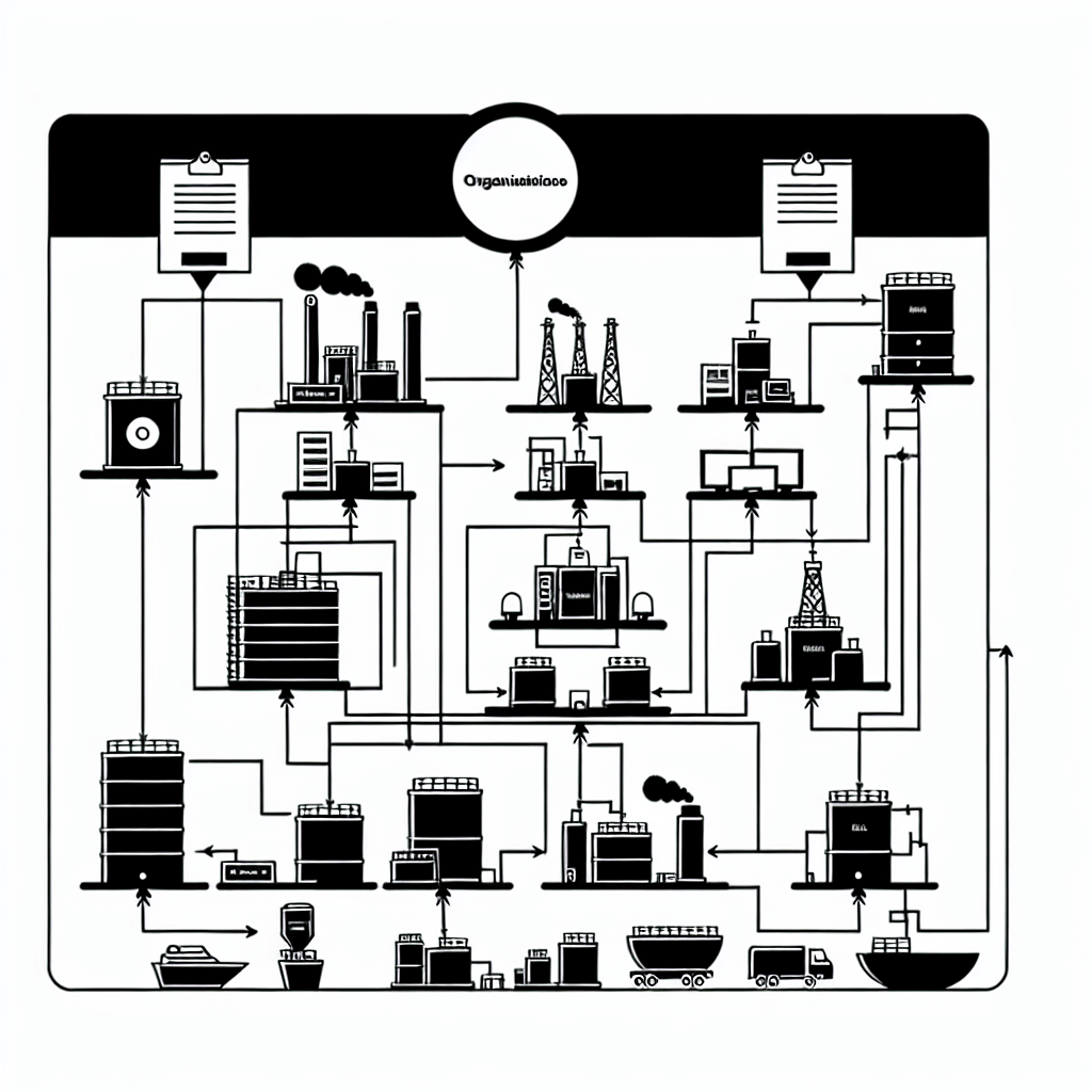 Рисунок для курсовой в формате microsoft word в виде чернобелой схемы таблицы Рисунок организационной структуры предприятия Вынгапуровского газового промысла