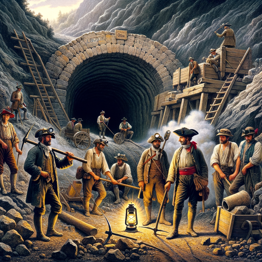 первые французские поселенцы вырыли шахту для добычи руды глубиной 30 м. 1795