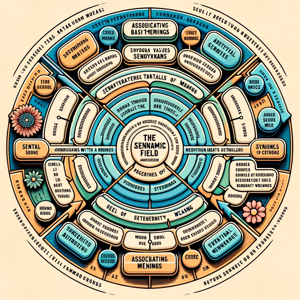 Создай блок схему на основе данных: Семантическое поле слова включает синонимы, антонимы и ассоциативные слова. Оно охватывает широкий спектр понятий, вносящих уникальные оттенки в значение. Эта совокупность позволяет понять глубину и многообразие смыслов.


Ядро семантического поля состоит из центральных значений, наиболее связанных с основной семантикой слова. Периферические элементы включают более специфические значения, сохраняющие связь с ядром.