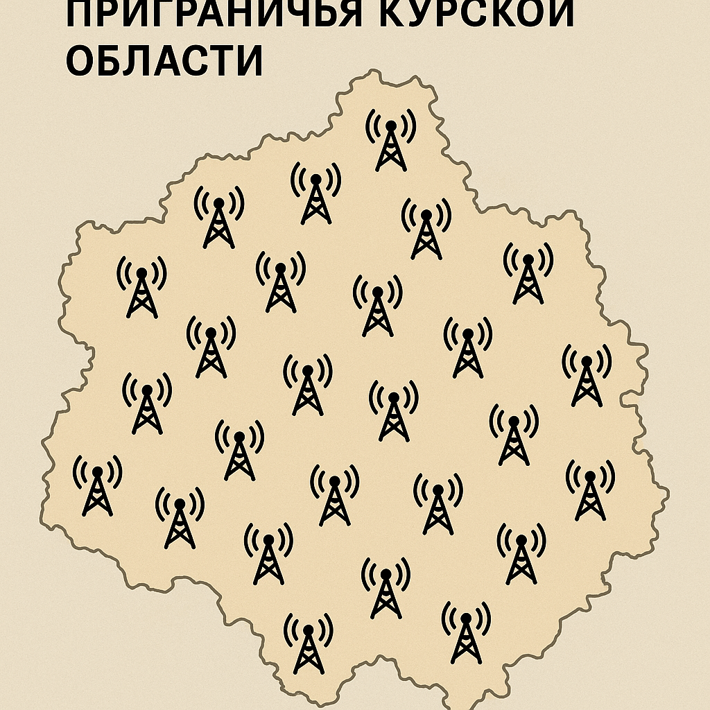 Системы радиосвязи для приграничья Курской области Нарисуй карту курской области точками расположи радиостанции по всей карте