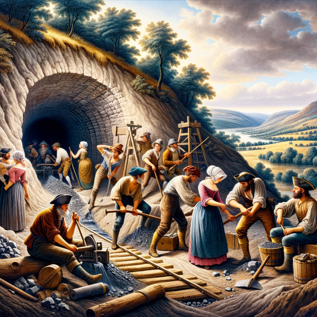 первые французские поселенцы вырыли шахту для добычи руды. 1795