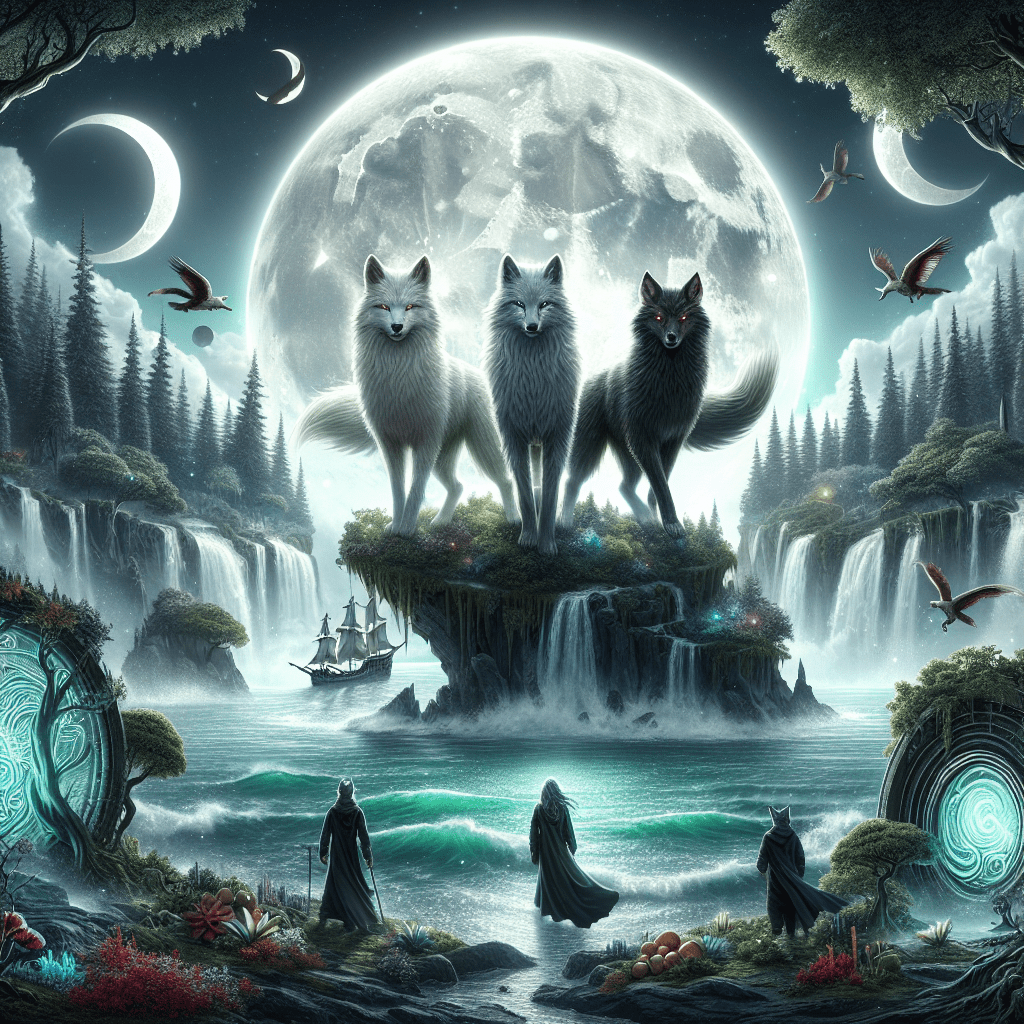 «Три Китсуне и Лунный Остров: Легенда о Бессмертном и Демоне»

Введение
Аннотация книги
На Лунном Острове под сиянием полной луны переплетаются судьбы трёх китсуне — Миры, Лали и Мур. Вместе они проходят через испытания магии и предательства, чтобы сразиться с древним демоном и спасти таинственного бессмертного, открыв в себе истинные силы и тайные чувства.
Предисловие автора
Эта книга — история о женской дружбе, искушении и выборе, о внутренней силе, любви и жертве. Я стремился показать, как судьбы переплетаются в погоне за истиной, и как даже магические существа сталкиваются с кривой жизненных испытаний.
Основная часть
~112 стр.  
Основная часть
Лунный остров и его тайны
Глава 1. Лунный остров во мгле ночи
Сияние серебряных волн
Остров кажется мистическим, духи танцуют в лунном свете.
Волшебные леса и их отражения
Роскошные деревья, сказочные рощи, сокрытые порталы.
Таинственные создания ночи
Китсуне — не единственные разумные жители острова.
Миф о бессмертном хозяине острова
Старая легенда пугает и завораживает.
Отголоски древней битвы
Забытые руины хранят шёпот истории.