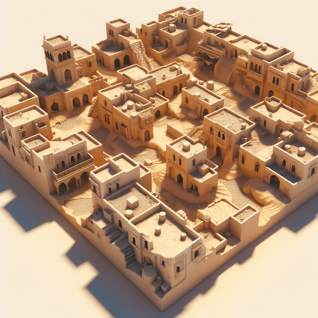 сгенерируй игровую карту "mirage" из игры cs 2, в 3д проекции