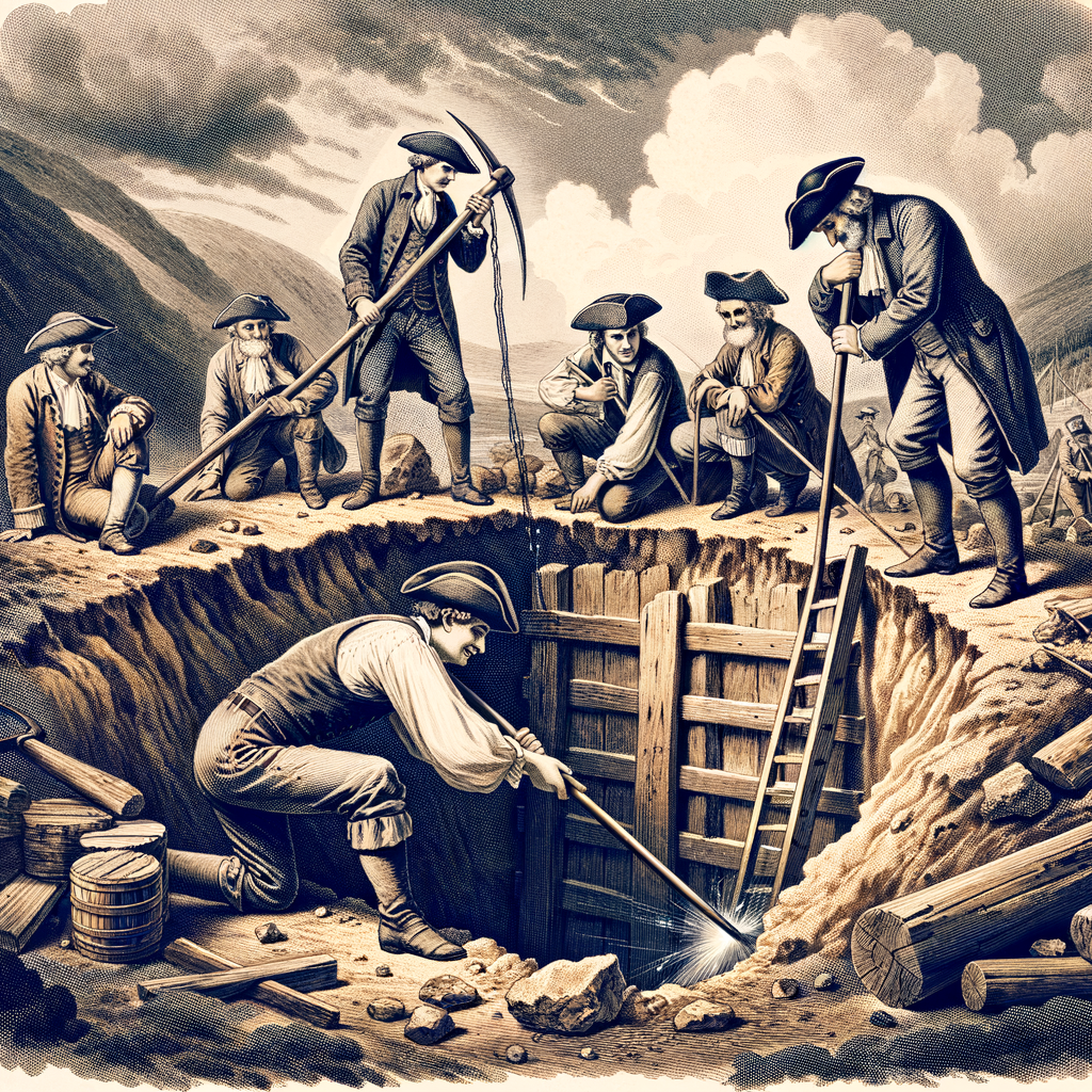 первые французские поселенцы вырыли шахту вниз под землю для добычи руды глубиной 30 м. 1795