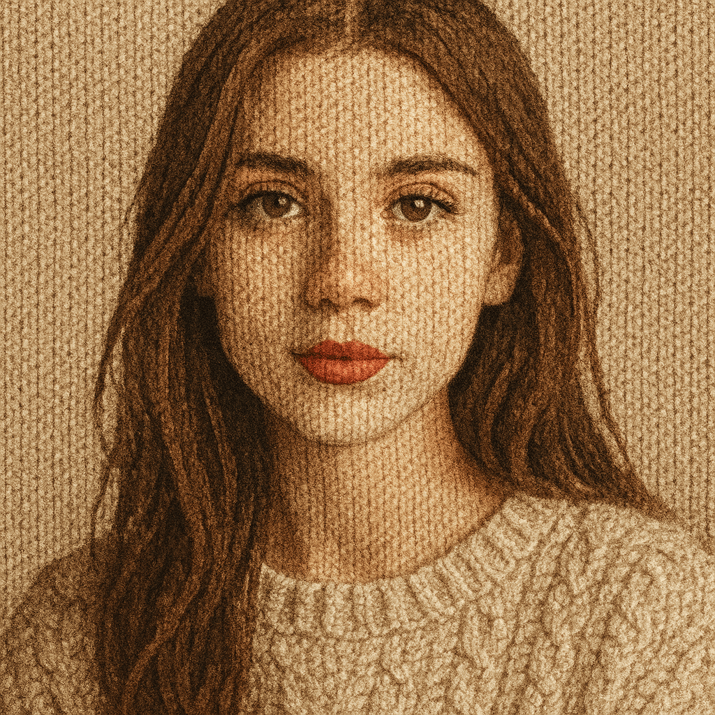 Сделать имеющуюся фотографию в вязаном стиле