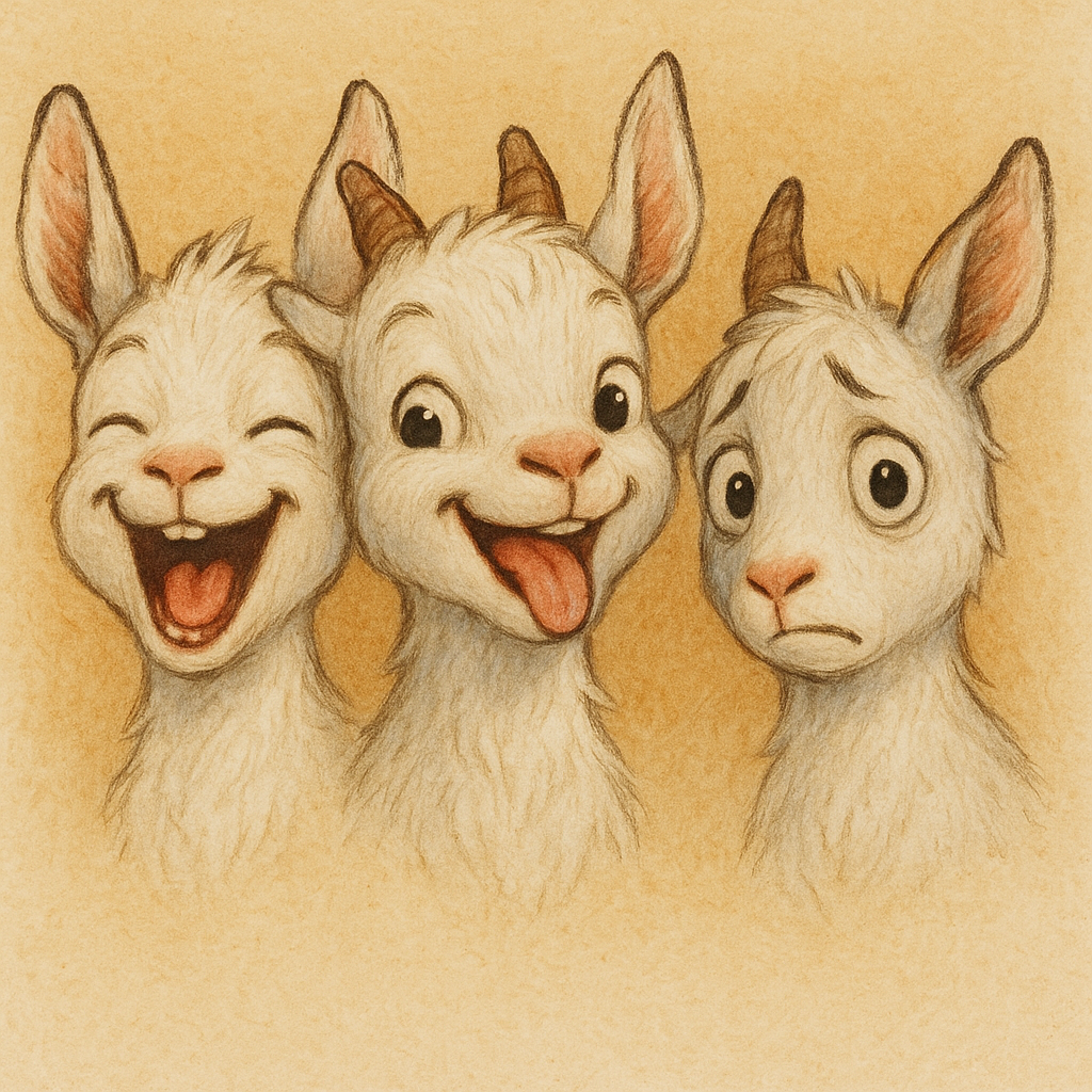 мордочки 2 козлят обжоры и труса