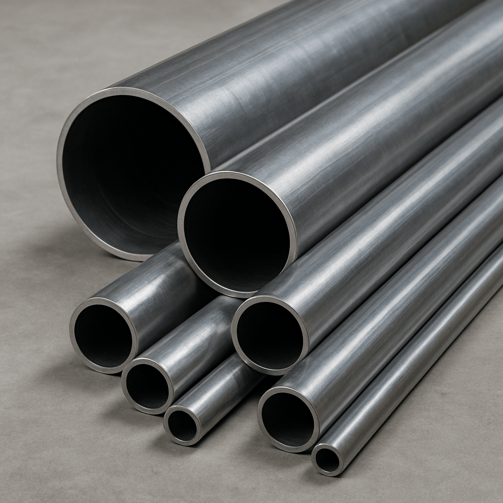 труба новая металлическая разеых размеров лежит реалистичное фото