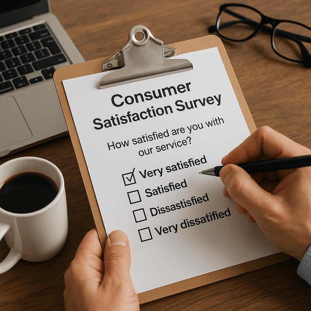 Исследование удовлетворенности потребителей реалистичное фото